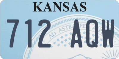KS license plate 712AQW
