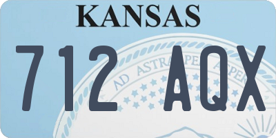 KS license plate 712AQX