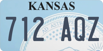 KS license plate 712AQZ
