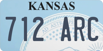 KS license plate 712ARC