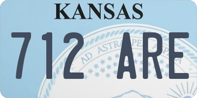 KS license plate 712ARE