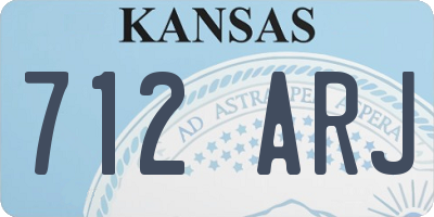 KS license plate 712ARJ