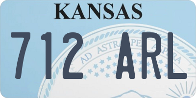 KS license plate 712ARL
