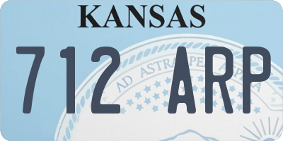 KS license plate 712ARP