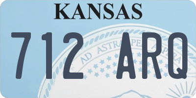 KS license plate 712ARQ