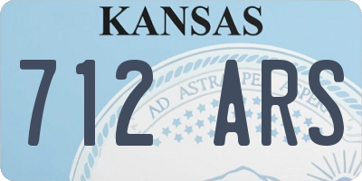 KS license plate 712ARS