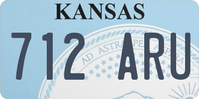 KS license plate 712ARU