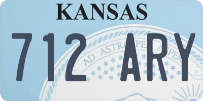 KS license plate 712ARY