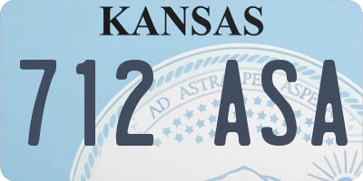 KS license plate 712ASA