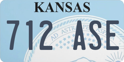 KS license plate 712ASE
