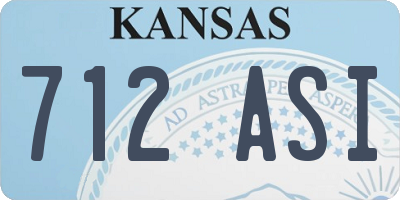 KS license plate 712ASI