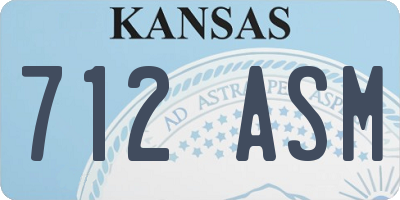 KS license plate 712ASM