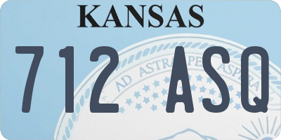KS license plate 712ASQ