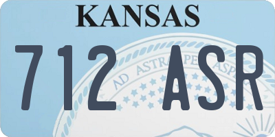 KS license plate 712ASR