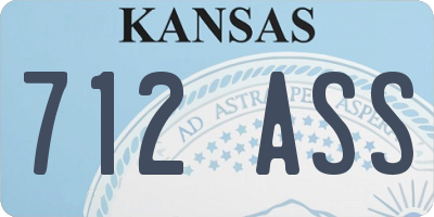 KS license plate 712ASS