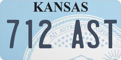 KS license plate 712AST