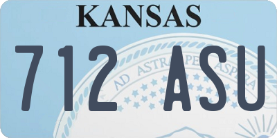 KS license plate 712ASU