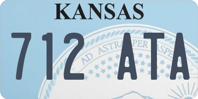 KS license plate 712ATA