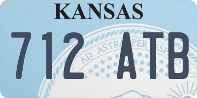KS license plate 712ATB