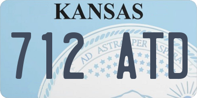 KS license plate 712ATD