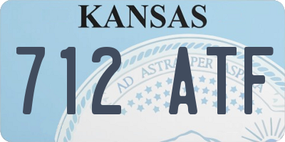 KS license plate 712ATF