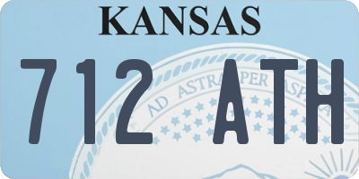 KS license plate 712ATH