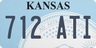 KS license plate 712ATI