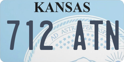 KS license plate 712ATN
