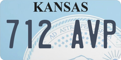 KS license plate 712AVP