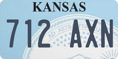 KS license plate 712AXN