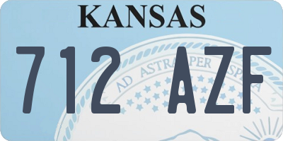 KS license plate 712AZF