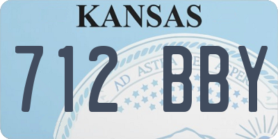 KS license plate 712BBY