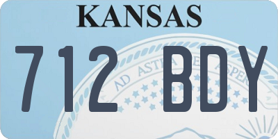 KS license plate 712BDY