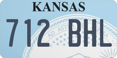 KS license plate 712BHL