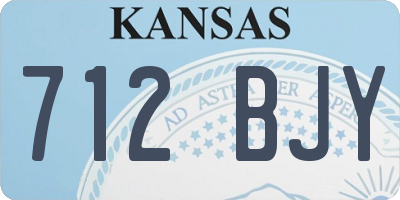 KS license plate 712BJY