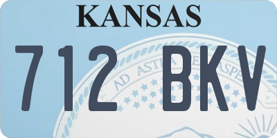 KS license plate 712BKV