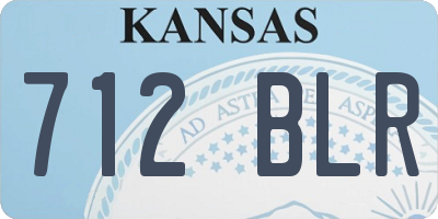 KS license plate 712BLR