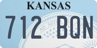 KS license plate 712BQN
