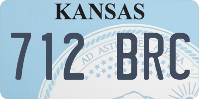 KS license plate 712BRC