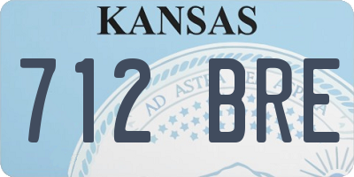 KS license plate 712BRE