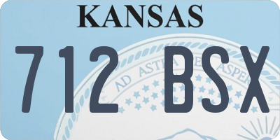 KS license plate 712BSX
