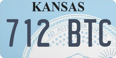 KS license plate 712BTC