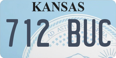 KS license plate 712BUC