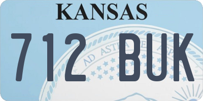 KS license plate 712BUK