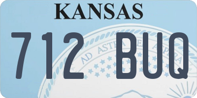 KS license plate 712BUQ