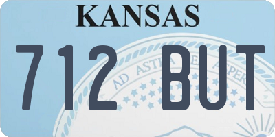 KS license plate 712BUT