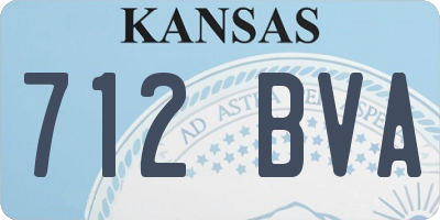 KS license plate 712BVA