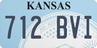 KS license plate 712BVI