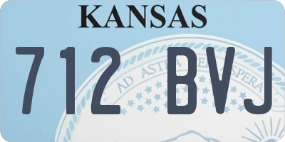 KS license plate 712BVJ