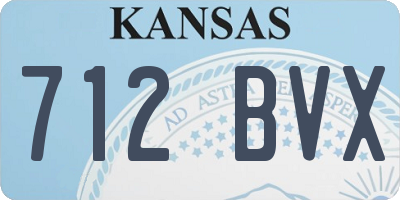 KS license plate 712BVX